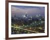 Manhattan Bridge and Skyline at Night-Michel Setboun-Framed Photographic Print