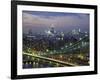 Manhattan Bridge and Skyline at Night-Michel Setboun-Framed Photographic Print