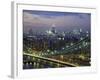 Manhattan Bridge and Skyline at Night-Michel Setboun-Framed Photographic Print