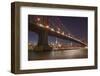 Manhattan Bridge and skyline, Brooklyn Bridge Park, New York City, New York-Greg Probst-Framed Photographic Print