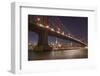 Manhattan Bridge and skyline, Brooklyn Bridge Park, New York City, New York-Greg Probst-Framed Photographic Print