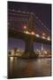 Manhattan Bridge and skyline, Brooklyn Bridge Park, New York City, New York-Greg Probst-Mounted Photographic Print