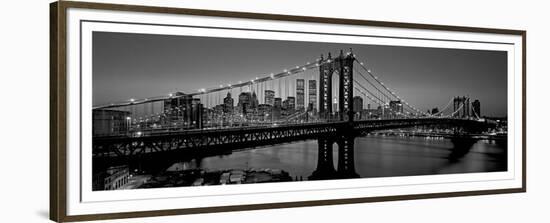 Manhattan Bridge and Skyline I-Richard Berenholtz-Framed Art Print