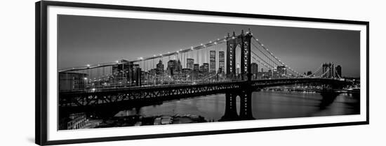 Manhattan Bridge and Skyline I-Richard Berenholtz-Framed Art Print