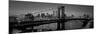 Manhattan Bridge and Skyline I-Richard Berenholtz-Mounted Art Print