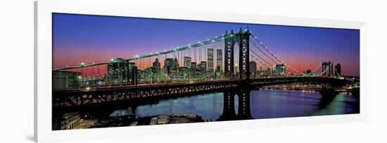 Manhattan Bridge and Skyline III-Richard Berenholtz-Framed Art Print