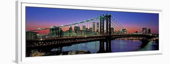 Manhattan Bridge and Skyline III-Richard Berenholtz-Framed Art Print