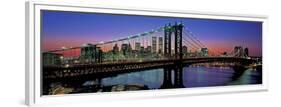 Manhattan Bridge and Skyline III-Richard Berenholtz-Framed Art Print