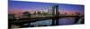 Manhattan Bridge and Skyline III-Richard Berenholtz-Mounted Art Print