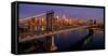 Manhattan Bridge at dawn, New York City, New York State, USA-null-Framed Stretched Canvas