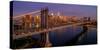 Manhattan Bridge at dawn, New York City, New York State, USA-null-Stretched Canvas