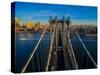 Manhattan Bridge at dawn, New York City, New York State, USA-null-Stretched Canvas