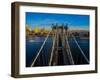 Manhattan Bridge at dawn, New York City, New York State, USA-null-Framed Photographic Print