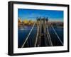 Manhattan Bridge at dawn, New York City, New York State, USA-null-Framed Photographic Print