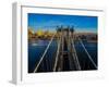 Manhattan Bridge at dawn, New York City, New York State, USA-null-Framed Photographic Print