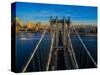 Manhattan Bridge at dawn, New York City, New York State, USA-null-Stretched Canvas