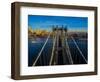 Manhattan Bridge at dawn, New York City, New York State, USA-null-Framed Photographic Print