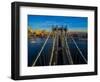 Manhattan Bridge at dawn, New York City, New York State, USA-null-Framed Photographic Print