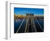 Manhattan Bridge at dawn, New York City, New York State, USA-null-Framed Photographic Print