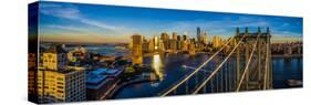 Manhattan Bridge at dawn, New York City, New York State, USA-null-Stretched Canvas