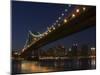 Manhattan Bridge at Dusk, New York City, New York, United States of America, North America-Amanda Hall-Mounted Photographic Print