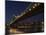 Manhattan Bridge at Dusk, New York City, New York, United States of America, North America-Amanda Hall-Mounted Photographic Print