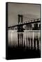 Manhattan Bridge at Night-Alan Blaustein-Framed Stretched Canvas