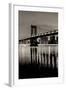 Manhattan Bridge at Night-Alan Blaustein-Framed Premium Photographic Print