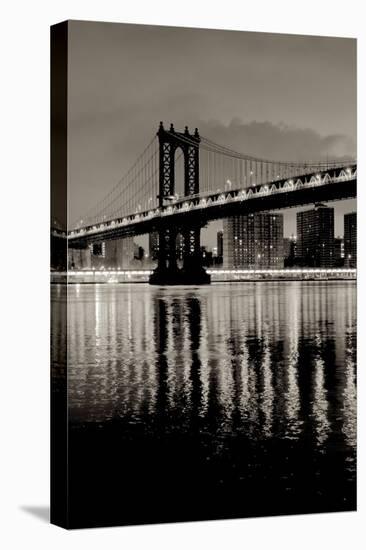 Manhattan Bridge at Night-Alan Blaustein-Stretched Canvas