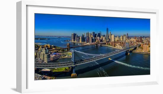 Manhattan Bridge at sunrise, New York City, New York State, USA-null-Framed Photographic Print