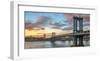 Manhattan Bridge at sunset, NYC-null-Framed Giclee Print