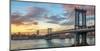 Manhattan Bridge at sunset, NYC-null-Mounted Giclee Print