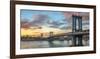 Manhattan Bridge at sunset, NYC-null-Framed Giclee Print