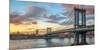 Manhattan Bridge at sunset, NYC-null-Mounted Giclee Print