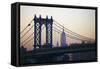Manhattan Bridge at Sunset-null-Framed Stretched Canvas