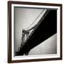 Manhattan Bridge BW Sq I-Erin Berzel-Framed Photographic Print