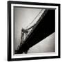 Manhattan Bridge BW Sq I-Erin Berzel-Framed Photographic Print