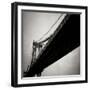 Manhattan Bridge BW Sq I-Erin Berzel-Framed Photographic Print