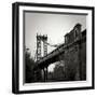 Manhattan Bridge BW Sq II-Erin Berzel-Framed Photographic Print