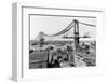 Manhattan Bridge Construction, c.1909-null-Framed Art Print