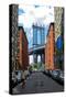 Manhattan Bridge DUMBO Brooklyn Cobblestone Street Photo Poster-null-Stretched Canvas