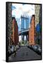 Manhattan Bridge DUMBO Brooklyn Cobblestone Street Photo Poster-null-Framed Poster