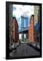 Manhattan Bridge DUMBO Brooklyn Cobblestone Street Photo Poster-null-Framed Poster