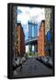 Manhattan Bridge DUMBO Brooklyn Cobblestone Street Photo Poster-null-Framed Poster