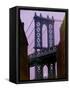 Manhattan Bridge, Empire State Building, New York City, USA-Alan Schein-Framed Stretched Canvas