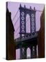 Manhattan Bridge, Empire State Building, New York City, USA-Alan Schein-Stretched Canvas