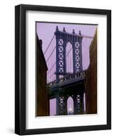 Manhattan Bridge, Empire State Building, New York City, USA-Alan Schein-Framed Photographic Print