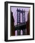 Manhattan Bridge, Empire State Building, New York City, USA-Alan Schein-Framed Photographic Print