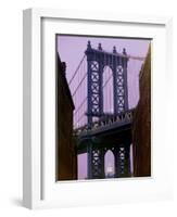 Manhattan Bridge, Empire State Building, New York City, USA-Alan Schein-Framed Photographic Print