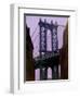 Manhattan Bridge, Empire State Building, New York City, USA-Alan Schein-Framed Photographic Print